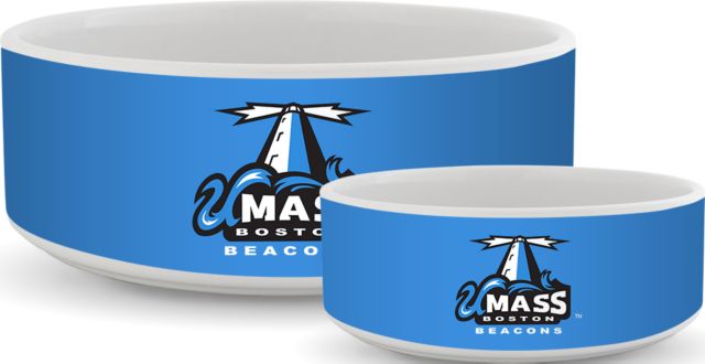 UMass Boston Ceramic Dog Bowl Primary Logo - ONLINE ONLY