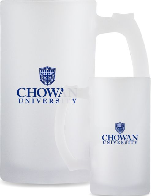 Chowan Full Color Decorative Frosted Glass Mug 16oz Primary Mark - ONLINE ONLY