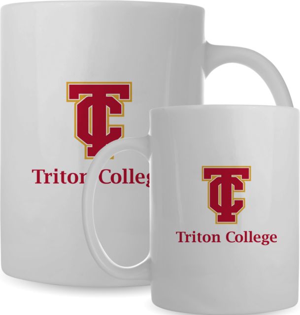 Triton Full Color Mug 15oz Triton College Primary Wordmark Stacked - ONLINE ONLY