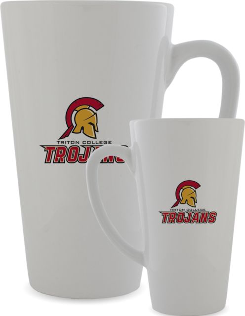 Triton Full Color Latte Mug 12oz Triton College Primary Wordmark Stacked - ONLINE ONLY