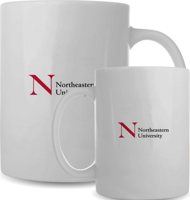 Northeastern Full Color Mug 15oz Northeastern University N Wordmark - ONLINE ONLY