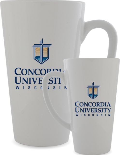 Concordia WI Full Color Latte Mug 17oz CUW Mark Stacked Centered - ONLINE ONLY