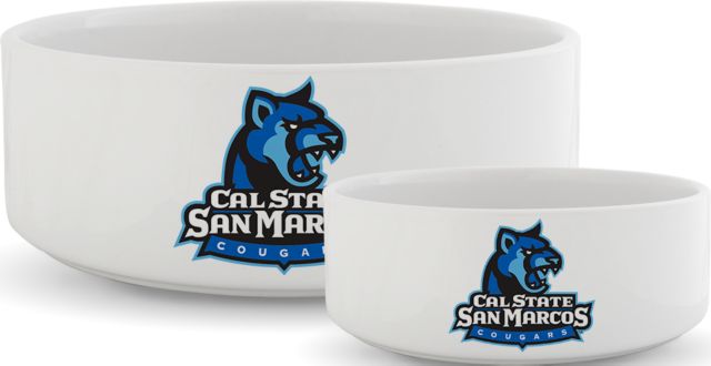 Cal State San Marcos Ceramic Dog Bowl Primary Logo - ONLINE ONLY