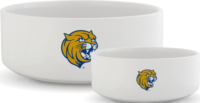 Johnson & Wales Ceramic Dog Bowl Cat Head - ONLINE ONLY