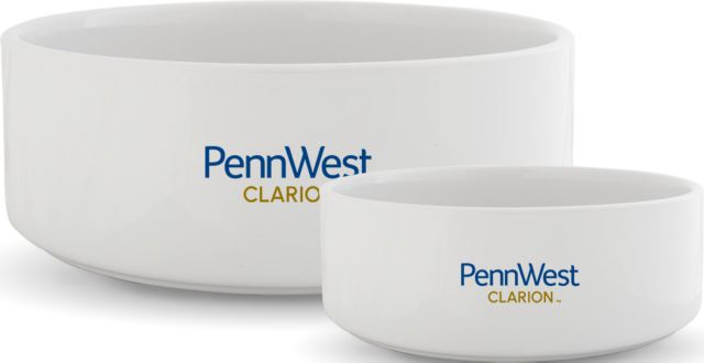 PennWest Clarion Ceramic Dog Bowl PennWest Clarion Institutional Mark - ONLINE ONLY
