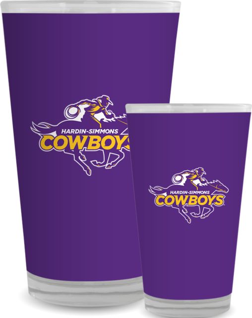 Hardin Simmons Full Color Glass 17oz - ONLINE ONLY