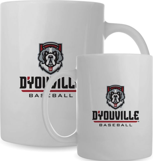 D Youville Full Color Mug 15oz D Youville Stacked w Mascot - Baseball