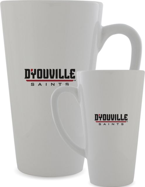 D Youville Full Color Latte Mug 12oz D Youville Saints Athletics Wordmark