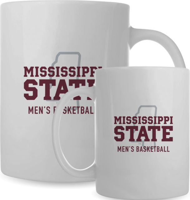 Mississippi State Full Color Mug 15oz Mississippi State - State Outline Mens Basketball