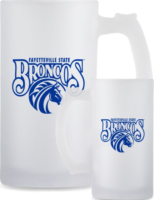 Fayetteville Full Color Decorative Frosted Glass Mug 16oz Official Logo - ONLINE ONLY