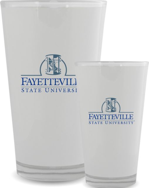 Fayetteville Full Color Glass 17oz Fayetteville State University Logo - ONLINE ONLY