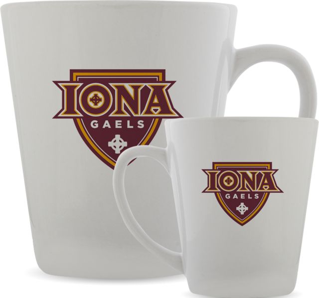 Iona Full Color Latte Mug 12oz Athletic Mark - ONLINE ONLY