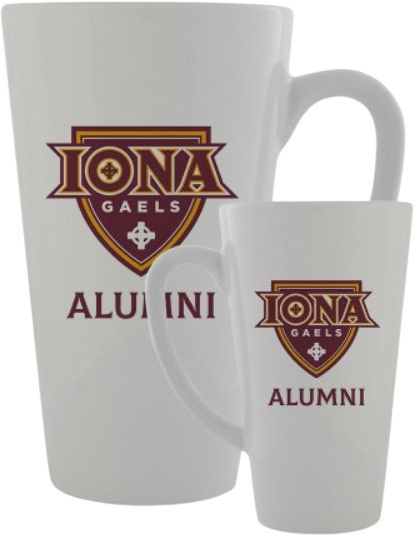 Iona Full Color Latte Mug 17oz Alumni - ONLINE ONLY
