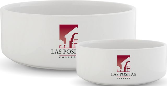 Las Positas Ceramic Dog Bowl LPC - Institutional Stacked - ONLINE ONLY