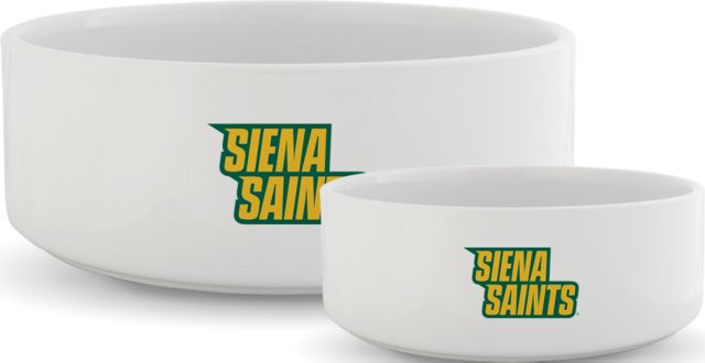 Siena Ceramic Dog Bowl Siena Saints Wordmark Staggered - ONLINE ONLY