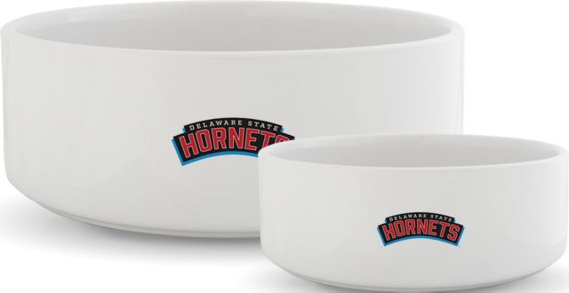 Delaware State Ceramic Dog Bowl Delaware State Primary Athletic Wordmark - ONLINE ONLY