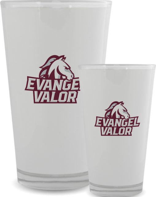 Evangel Full Color Glass 17oz Evangel Valor Horse Lockup - ONLINE ONLY