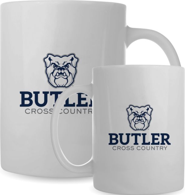 Butler Full Color Mug 15oz Butler University with Bulldog Stacked Cross Country - ONLINE ONLY