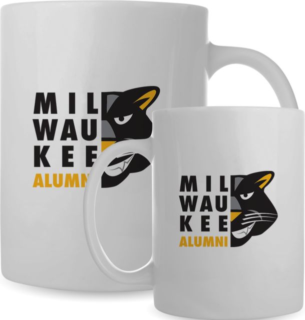 Wisconsin Milwaukee Full Color Mug 15oz Milwaukee Alumni Half Panther Face - ONLINE ONLY