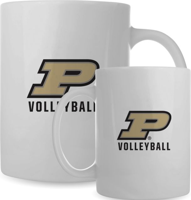 Purdue Full Color Mug 15oz Purdue P - Volleyball