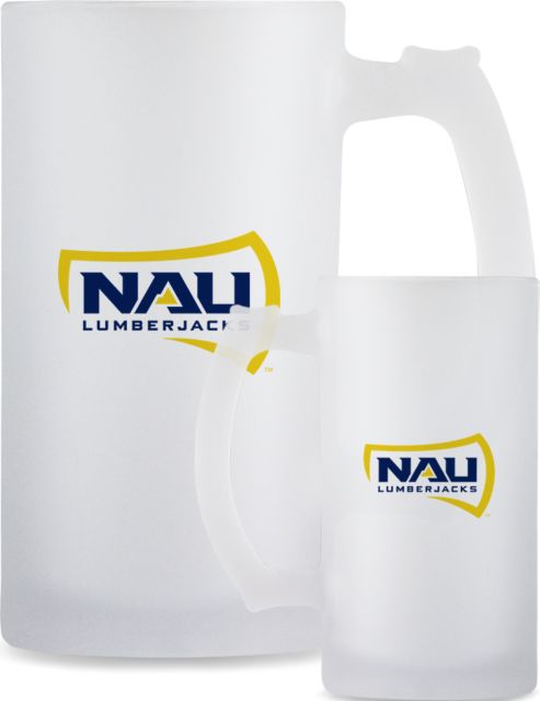 Northern Arizona Full Color Decorative Frosted Glass Mug 16oz NAU Lumberjacks - ONLINE ONLY