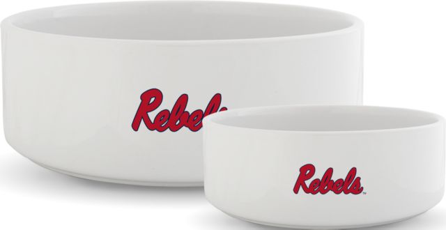 Ole Miss Ceramic Dog Bowl Ole Miss Rebels Script - ONLINE ONLY
