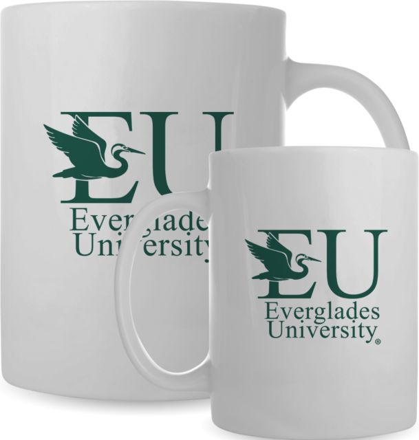 Everglades University Full Color Mug 15oz EU with Egret Everglades UniversityA Vertical Trademark - ONLINE ONLY
