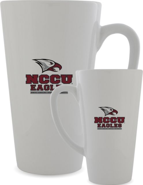 North Carolina Central Full Color Latte Mug 12oz NC Central University Mark Stacked - ONLINE ONLY
