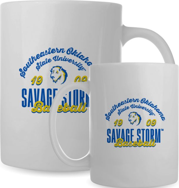 Southeastern Oklahoma State Full Color Mug 15oz Savage Storm Baseball - ONLINE ONLY