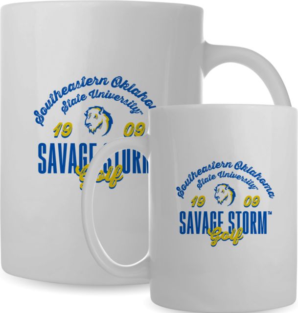 Southeastern Oklahoma State Full Color Mug 15oz Savage Storm Golf - ONLINE ONLY