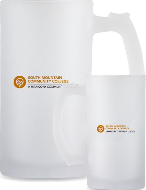 South Mountain Full Color Decorative Frosted Glass Mug 16oz Primary Mark - ONLINE ONLY
