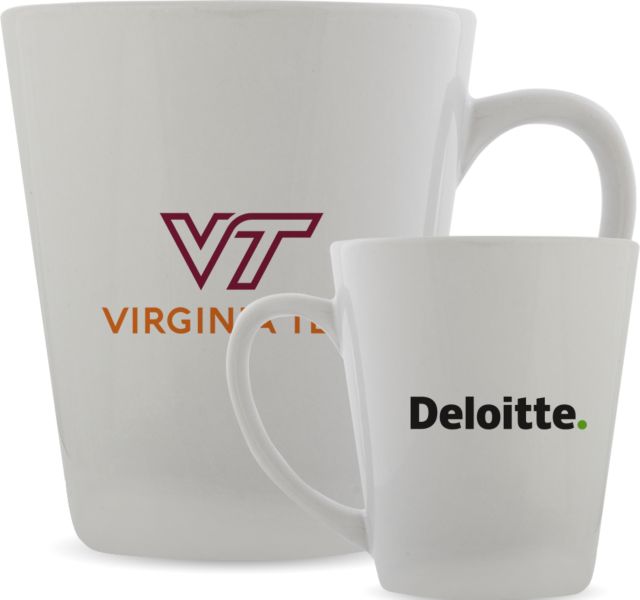 Virginia Tech Full Color Latte Mug 12oz Deloitte - ONLINE ONLY