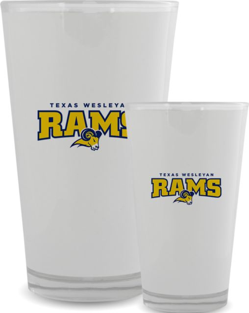 Texas Wesleyan Full Color Glass 17oz Primary Mark - ONLINE ONLY
