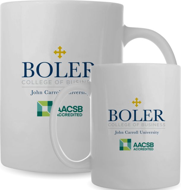 John Carroll Full Color Mug 15oz Boler College of Business Stacked - ONLINE ONLY