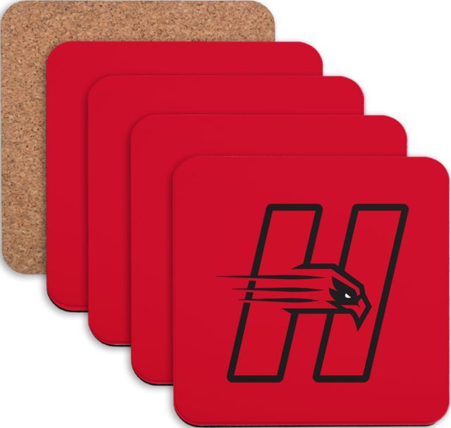 Hartford Hardboard Coaster w/Cork Backing 4/set Primary Logo Mark H - ONLINE ONLY