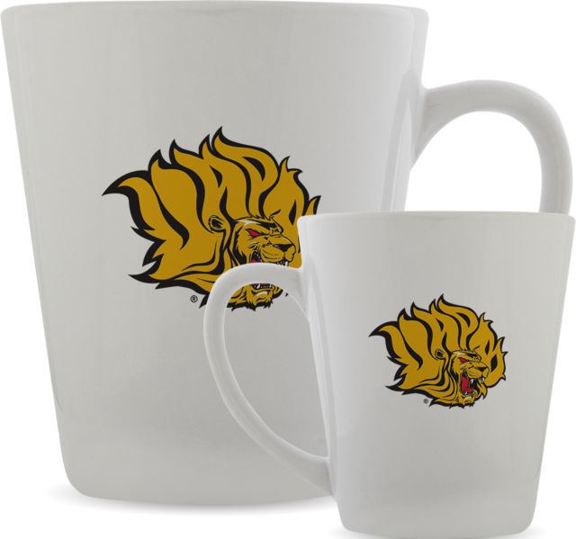 Arkansas Pine Bluff Full Color Latte Mug 12oz Golden Lion Head - ONLINE ONLY