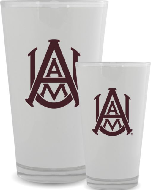 Alabama AandM Full Color Glass 17oz Primary Mark - ONLINE ONLY