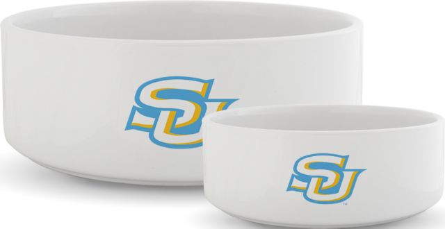 Southern University Ceramic Dog Bowl Interlocking SU - ONLINE ONLY