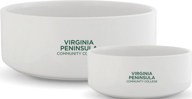 Virginia Peninsula Ceramic Dog Bowl Virginia Peninsula Community College Stacked - ONLINE ONLY