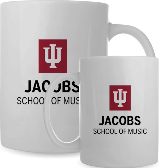Indiana Full Color Mug 15oz Indiana University Jacobs School of Music Stacked - ONLINE ONLY