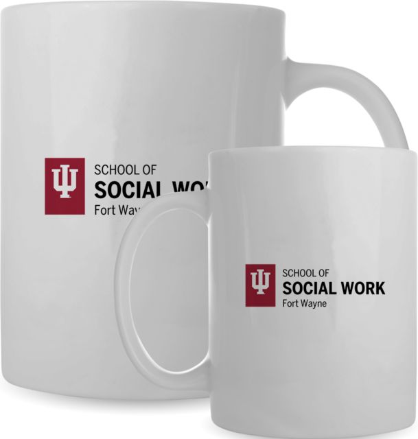 Indiana Full Color Mug 15oz IU Fort Wayne School of Social Work Horizontal - ONLINE ONLY
