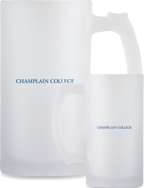 Champlain Full Color Decorative Frosted Glass Mug 16oz Primary Mark - ONLINE ONLY