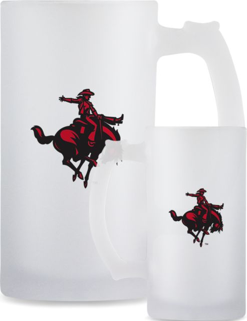 Northwestern OK Full Color Decorative Frosted Glass Mug 16oz Primary Mark - ONLINE ONLY