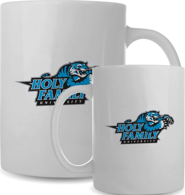 Holy Family Full Color Mug 15oz Holy Family University - With Mascot Stacked - ONLINE ONLY