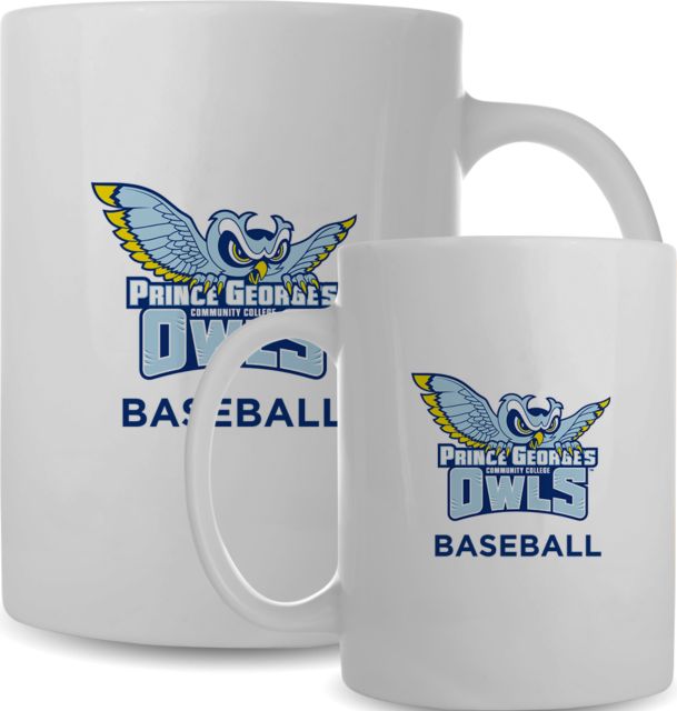 Prince George Full Color Mug 15oz Prince Georges Community College Owls Baseball - ONLINE ONLY