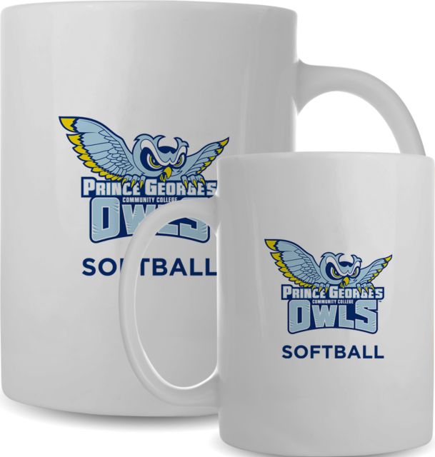 Prince George Full Color Mug 15oz Prince Georges Community College Owls Softball - ONLINE ONLY