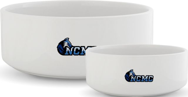 North Central Michigan Ceramic Dog Bowl NCMC with Mascot - ONLINE ONLY