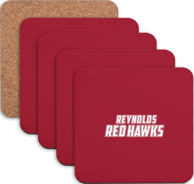 J. Sargeant Reynolds Hardboard Coaster w/Cork Backing 4/set Reynolds Red Hawks - ONLINE ONLY