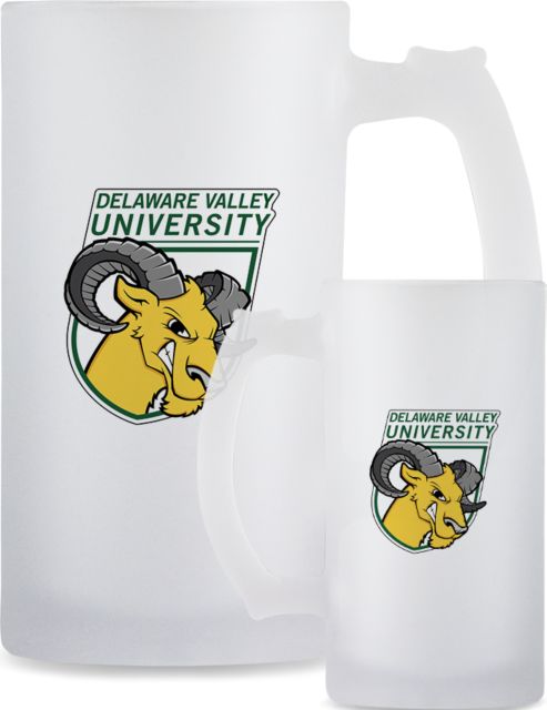 Delaware Valley Full Color Decorative Frosted Glass Mug 16oz Aggies Seal - ONLINE ONLY