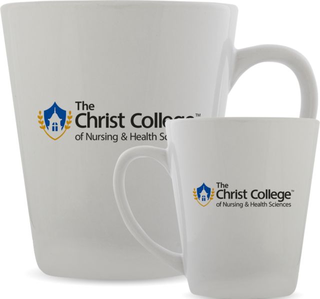 Christ College Full Color Latte Mug 12oz Christ College Primary Horizontal Mark - ONLINE ONLY